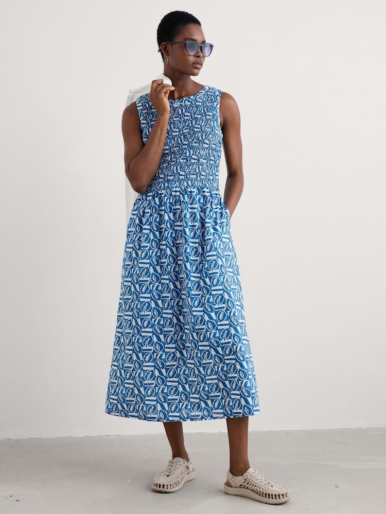 Seasalt Cornwall Blue Meadowsweet Sleeveless Dress - Image 2 of 5
