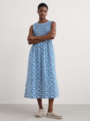 Seasalt Cornwall Blue Meadowsweet Sleeveless Dress - Image 3 of 5