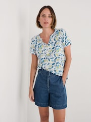 Azul - Seasalt Cornwall Waterflow Short Sleeve Top - Imagen 3 de 5