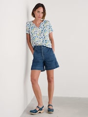 Azul - Seasalt Cornwall Waterflow Short Sleeve Top - Imagen 4 de 5