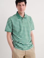 Seasalt Cornwall Mens Balefire Striped Polo Shirt - Image 1 of 5