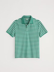 Seasalt Cornwall Green Mens Balefire Striped Polo Shirt - Image 5 of 5