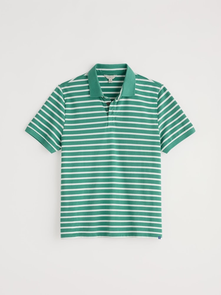 Seasalt Cornwall Green Mens Balefire Striped Polo Shirt - Image 5 of 5