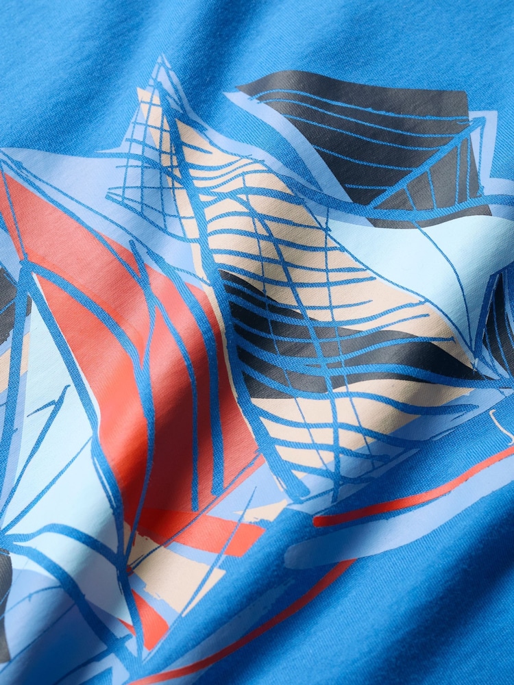 Seasalt Cornwall Light Blue Mens Midwatch 100% Cotton T-Shirt - Image 5 of 5