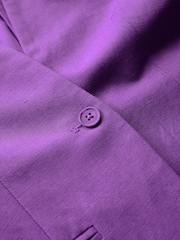 Seasalt Cornwall Purple Quintet Linen Blend Blazer - Image 9 of 9