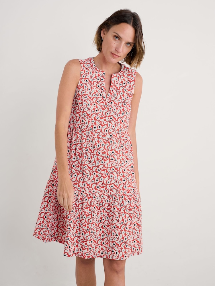 Seasalt Cornwall Orange Bodelva Sleeveless Jersey Dress - Image 1 of 5