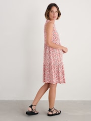 Seasalt Cornwall Orange Bodelva Sleeveless Jersey Dress - Image 2 of 5