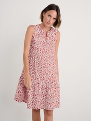 Seasalt Cornwall Orange Bodelva Sleeveless Jersey Dress - Image 3 of 5