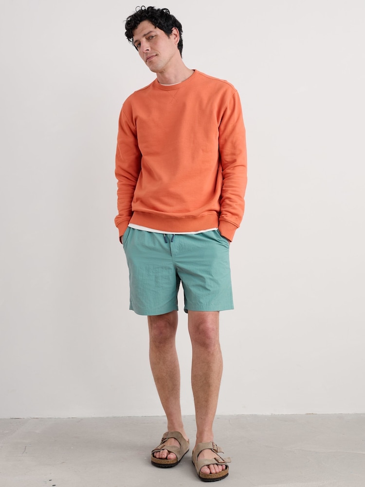 Seasalt Cornwall Orange Mens Bolitho 100% Cotton Sweatshirt - Image 1 of 5
