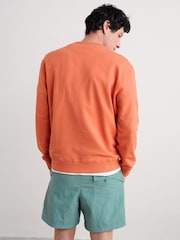 Seasalt Cornwall Orange Mens Bolitho 100% Cotton Sweatshirt - Image 3 of 5