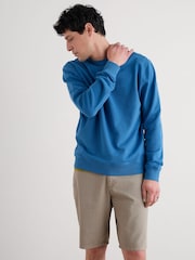 Seasalt Cornwall Blue Mens Bolitho 100% Cotton Sweatshirt - Image 1 of 5