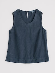 Azul - Camiseta sin mangas de lino Lighthouse Station de Seasalt Cornwall - Imagen 4 de 5