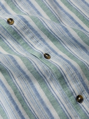 Seasalt Cornwall Blue Mens Dopper Short Sleeve Shirt - Image 5 of 5