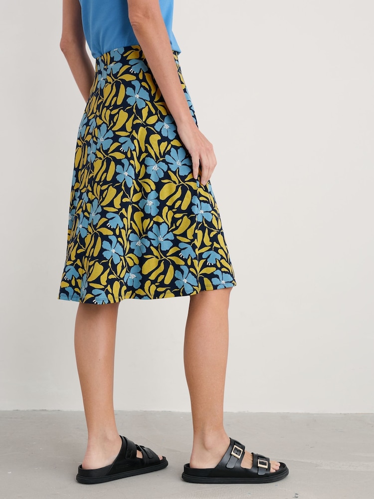 Seasalt Cornwall Navy Blue Ankle Length Skirt - Image 2 of 5