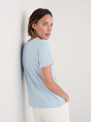 Seasalt Cornwall Blue Printing Ink 100% Cotton T-Shirt - Image 2 of 5