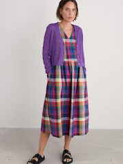 Seasalt Cornwall Purple Sweet Day 100% Cotton Cardigan - Image 1 of 5