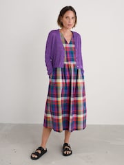 Seasalt Cornwall Purple Sweet Day 100% Cotton Cardigan - Image 3 of 5
