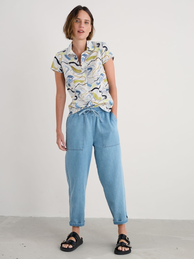 Seasalt Cornwall Multi Rushmaker Short Sleeve Cotton Shirt - Image 1 of 5