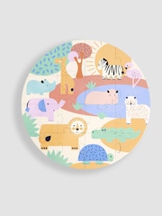 JoJo Maman Bébé Safari Round Puzzle Safari Round Jigsaw (16pc) - Image 1 of 4