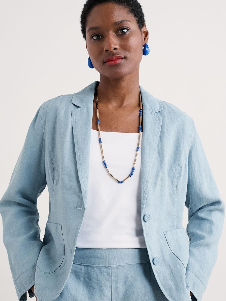 Seasalt Cornwall Blue Blinker Blazer - Image 1 of 5