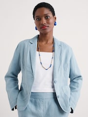 Seasalt Cornwall Blue Blinker Blazer - Image 3 of 5