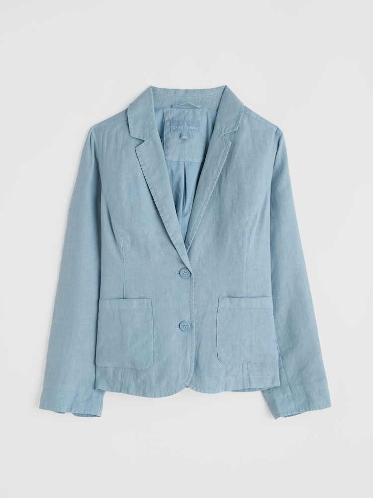 Seasalt Cornwall Blue Blinker Blazer - Image 5 of 5