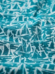 Seasalt Cornwall Blue Mens Barque Short Sleeve 100% Organic Cotton Shirt - Image 5 of 5
