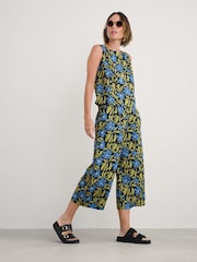 Seasalt Cornwall Blue Petite Peaceful Haven 100% Linen Culottes - Image 3 of 5