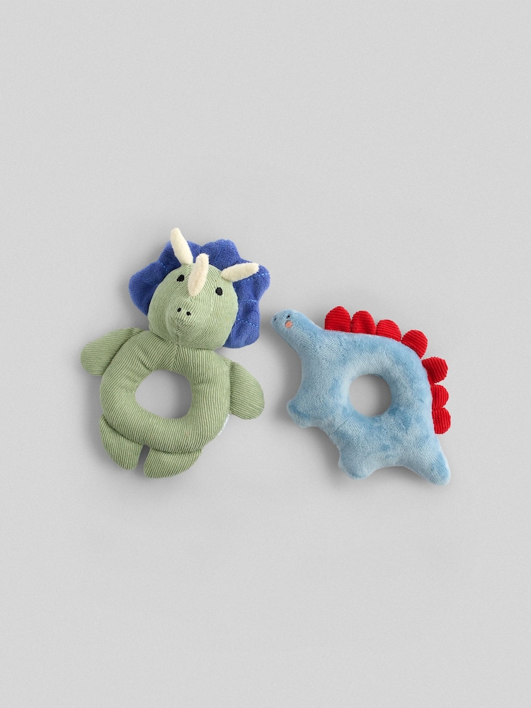JoJo Maman Bébé Dinosaur Ring Rattle Set of 2 - Image 1 of 4