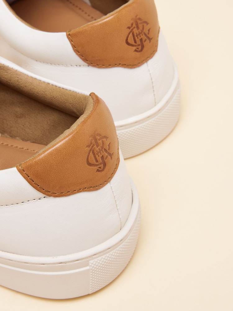 Joules Line White Leather Longline Trainers - Image 7 of 7 Joules Line White Leather Longline Trainers - Image 7 of 7