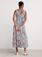 Seasalt Cornwall Blue Petite Polmanter 100% Cotton Jersey Dress - Image 3 of 5
