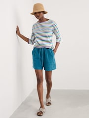 Seasalt Cornwall Grey Purple Sailor Top - Image 3 of 8