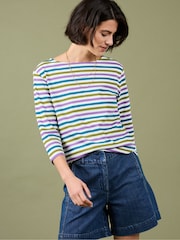 Seasalt Cornwall Grey Purple Sailor Top - Image 4 of 8