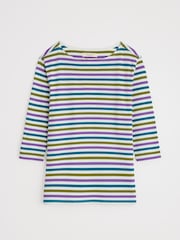 Seasalt Cornwall Grey Purple Sailor Top - Image 7 of 8