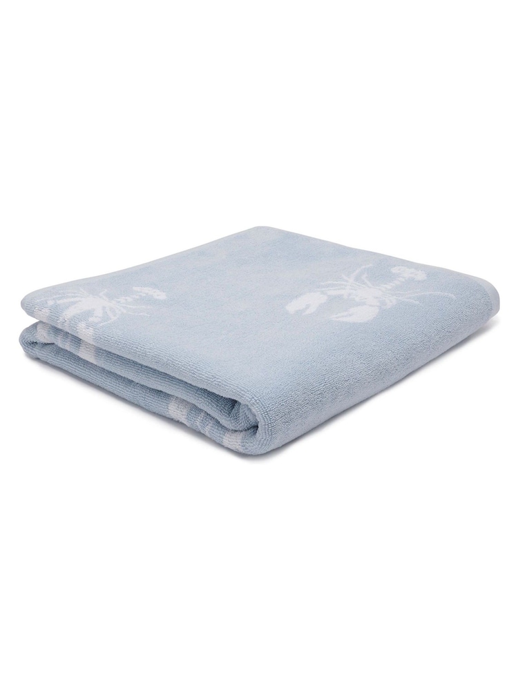 Sophie Allport Pale Blue Lobster Bath Sheet - Image 2 of 2