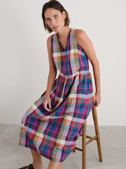 Seasalt Cornwall Red Petite Lowland Heather Sleeveless 100% Organic Cotton  Dress - Image 1 of 5