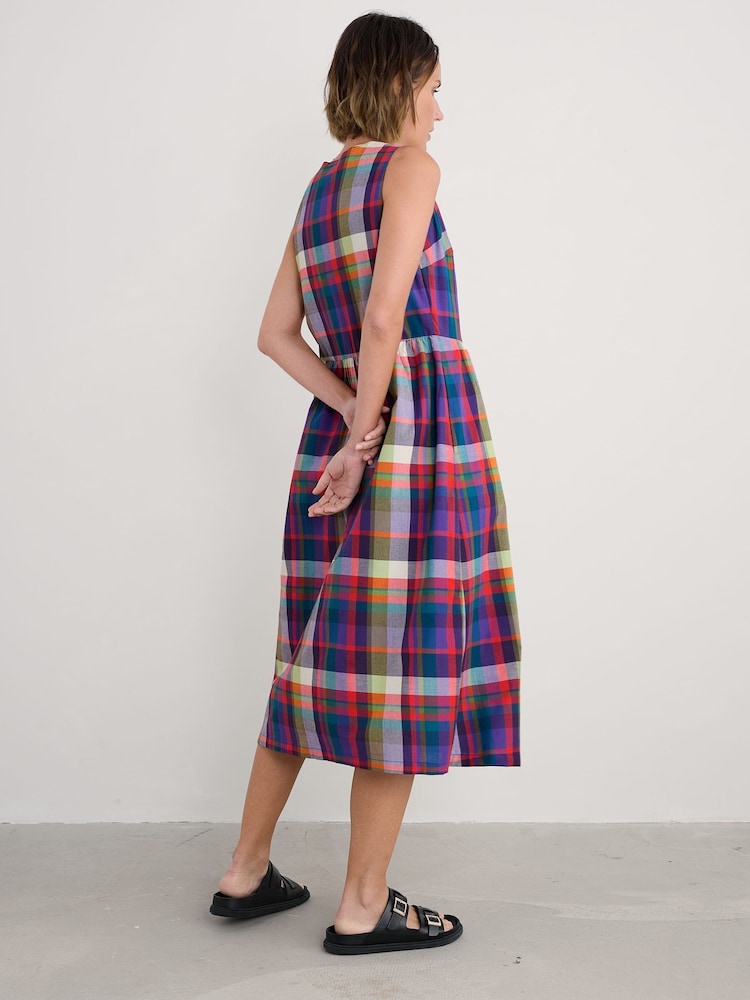 Seasalt Cornwall Red Petite Lowland Heather Sleeveless 100% Organic Cotton  Dress - Image 2 of 5