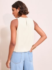Branco - Friends Like These sem mangas Bubble Hem Blouse - Imagem 4 de 4
