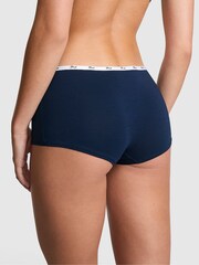 Victoria's Secret PINK Noir Navy Blue Short Cotton Mini Logo Knickers - Image 2 of 3