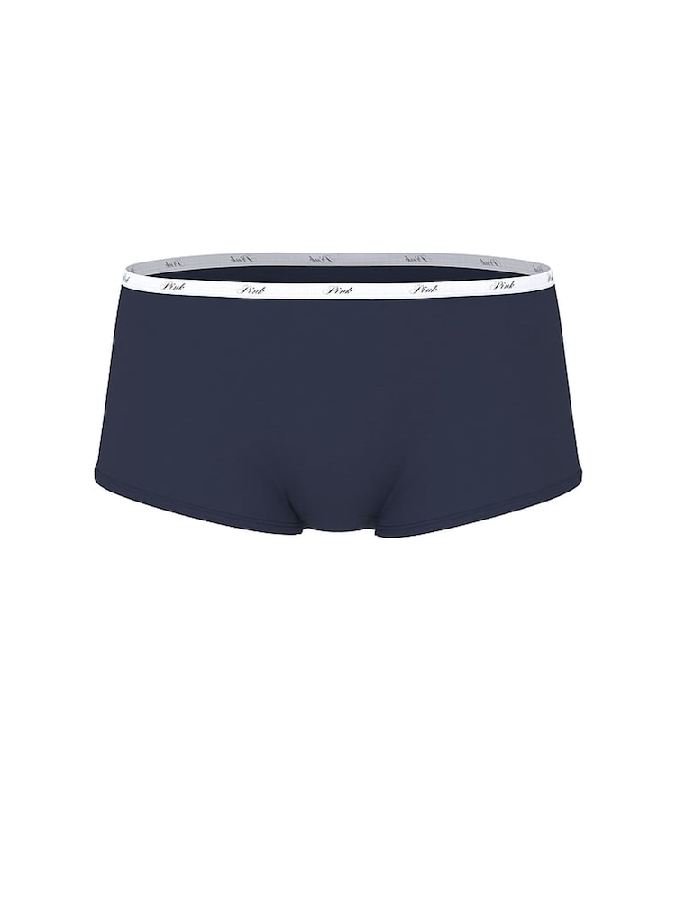 Victoria's Secret PINK Noir Navy Blue Short Cotton Mini Logo Knickers - Image 3 of 3