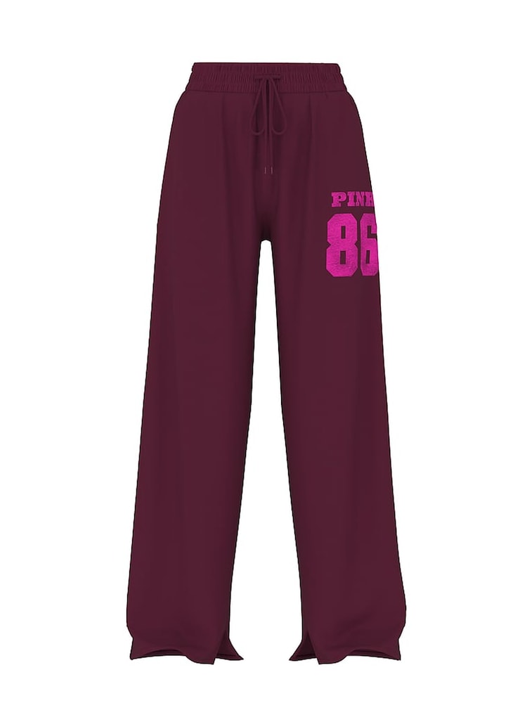 Victoria's Secret PINK Purple Rose Fleece Joggers - Image 4 of 4 Victoria's Secret PINK Purple Rose Fleece Joggers - Image 4 of 4