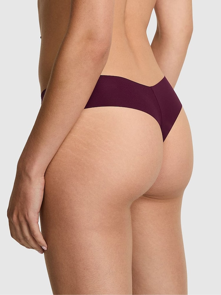 Victoria's Secret PINK Purple Rose Thong No Show Rib Knickers - Image 2 of 3