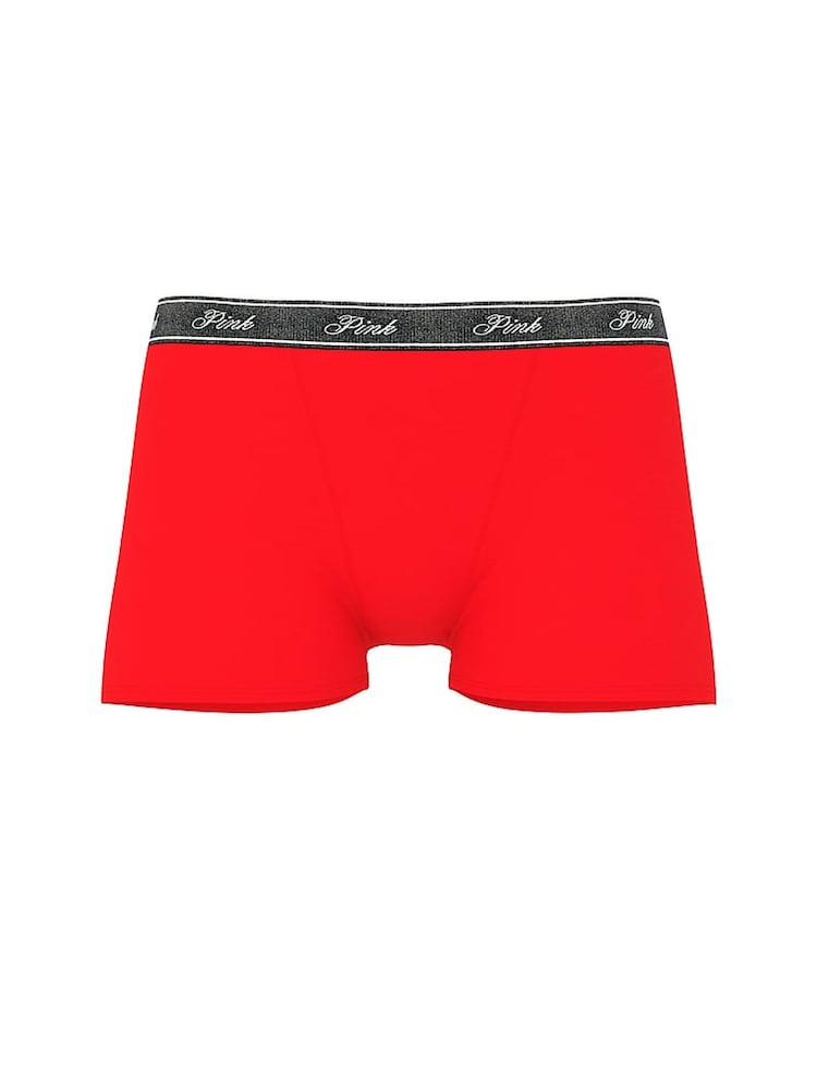Victoria's Secret PINK Bright Vermillion Red High Waist Cotton Logo Knickers - Image 1 of 1 Victoria's Secret PINK Bright Vermillion Red High Waist Cotton Logo Knickers - Image 1 of 1