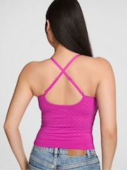 Victoria's Secret PINK Pink Fire Cotton Square Neck Sports Bra - Image 2 of 5