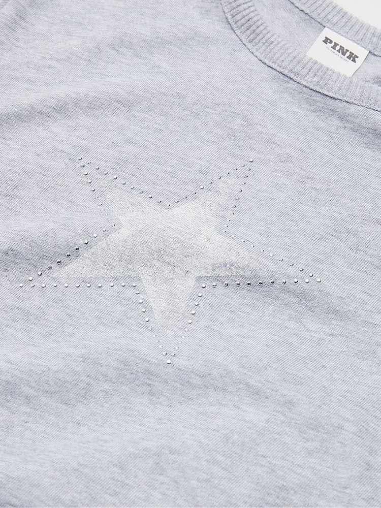 Victoria's Secret PINK Medium Heather Grey Retro T-Shirt - Image 4 of 4