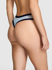 Victoria's Secret PINK Icy Blue Thong No Show Rib Mesh Knickers - Image 2 of 3