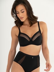 Pour Moi Black Viva Luxe Non-Padded Side Support Bra - Image 2 of 4