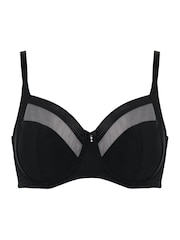 Pour Moi Black Viva Luxe Non-Padded Side Support Bra - Image 3 of 4