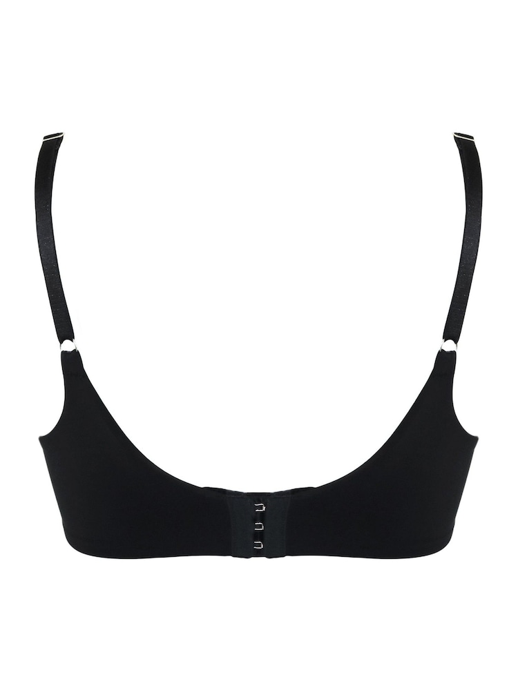 Pour Moi Black Viva Luxe Non-Padded Side Support Bra - Image 4 of 4