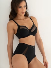 Pour Moi Black Viva Luxe High Waist Light Control Briefs - Image 1 of 4